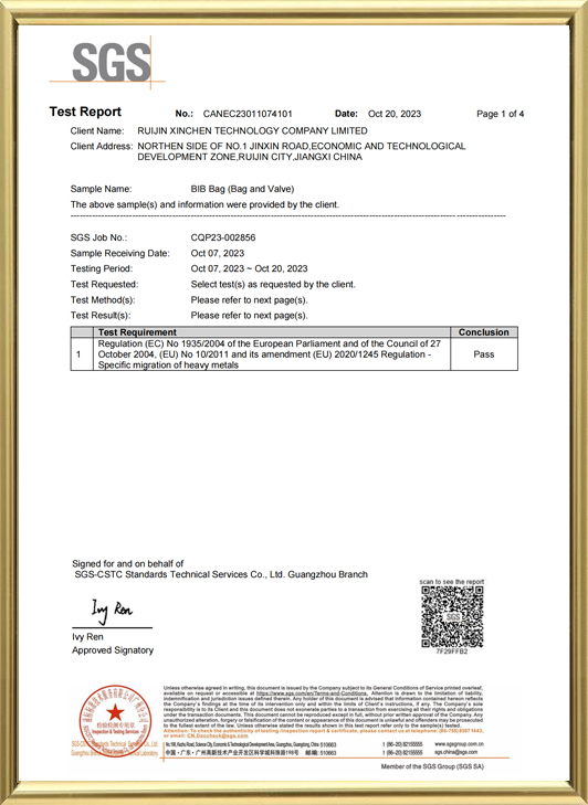 Rapport de test SGS